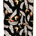 Export Rayon Printed Fabrics Design Feather And Leaves